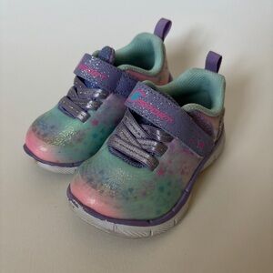 Skechers Toddler Girl S Sport Performance Sneakers Pastel Gradient Stars Glitter